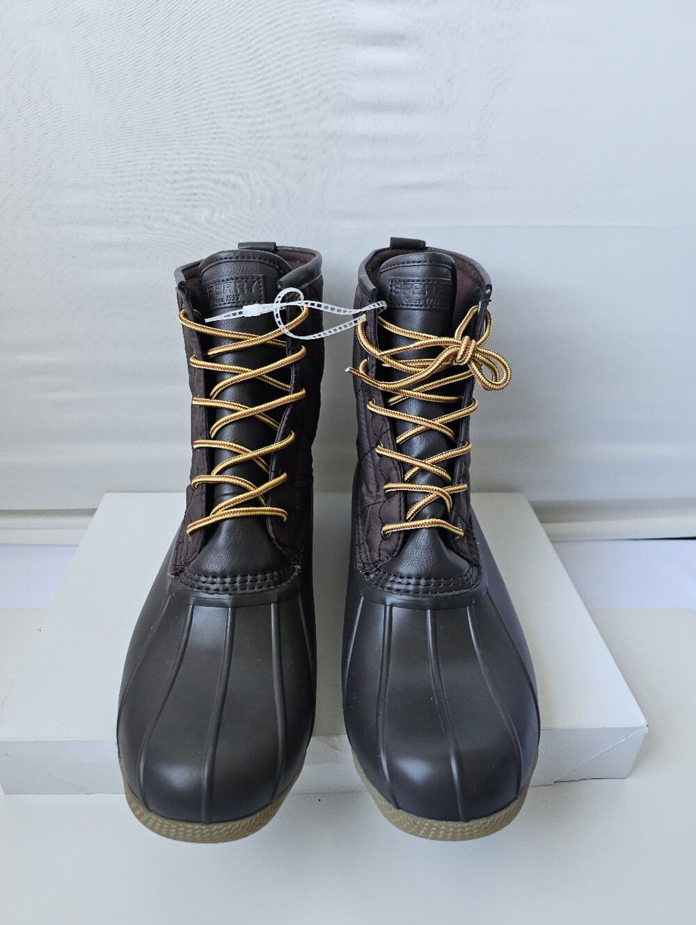 Sperry Top-Sider Men's Duck Boots Brown Quilted NWOT - Size 11 & 12 - Picture 2 of 16